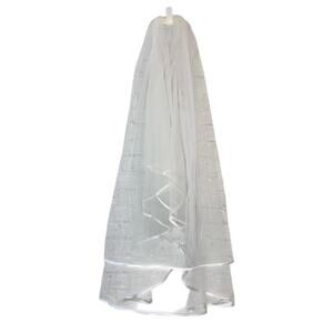 Veil Layered with Rhinestones White Ivory Color
